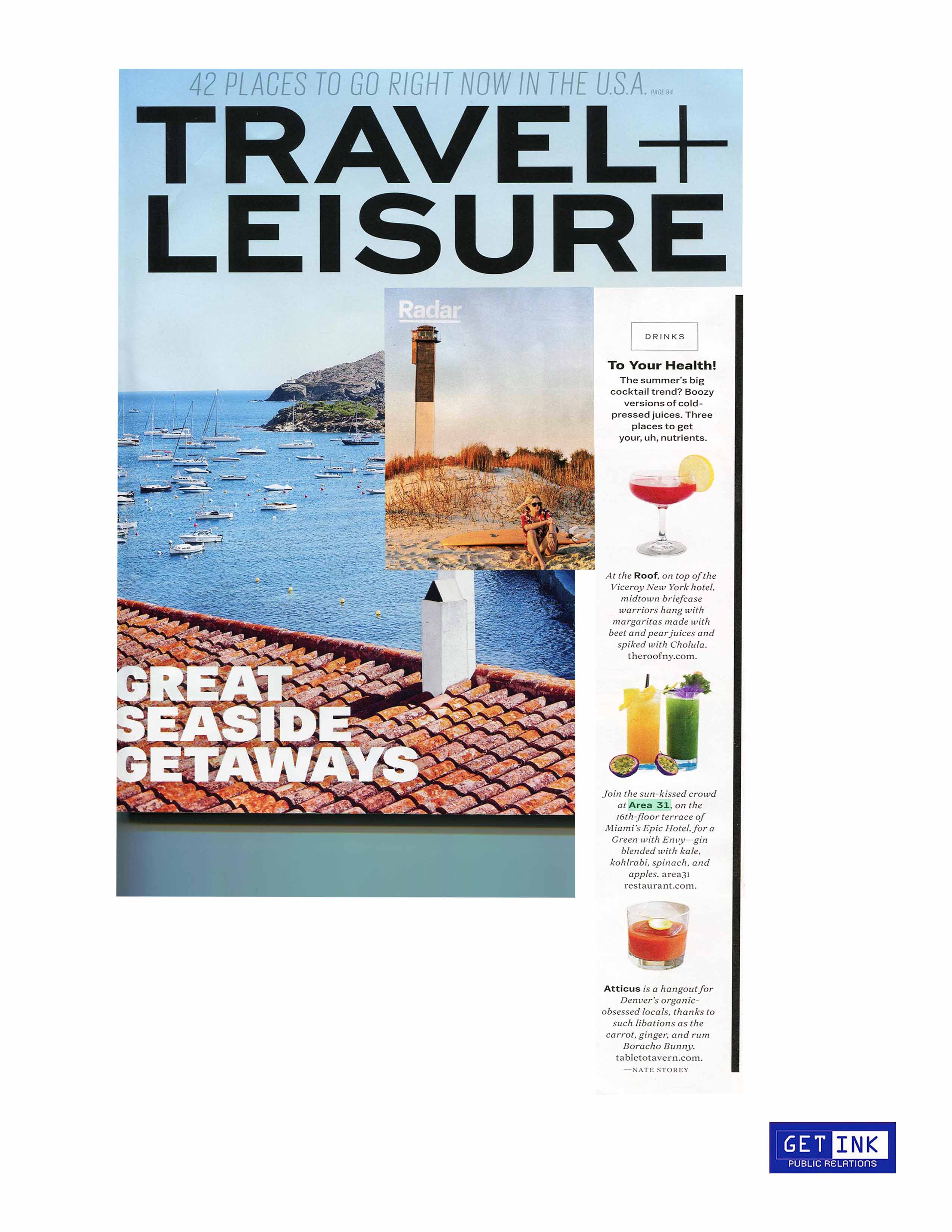 Area 31 Miami in Miami in Travel + Leisure Magazine - Get Ink PR