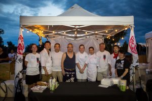 Toshi and Yasu Kizaki with chefs